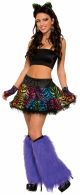 80s Rainbow Zebra Skirt