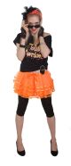 80s Neon Orange Skirt