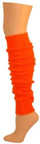 Neon Orange Deluxe Leg Warmers